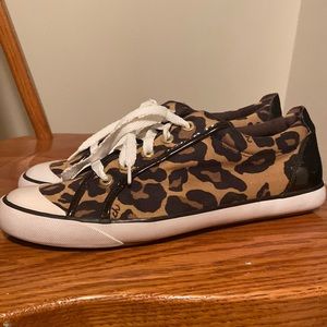 Cheetah Coach Converse style shoes